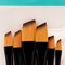 Angels Craft Paintbrush Set, Assorted Tip Sizes. Synthetic Bristles, Ideal for: Watercolor, Oil, Gouache, Cloth, Acrylic, Glass & more